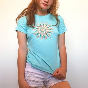 Columbia girls athletic wicker tee shirt